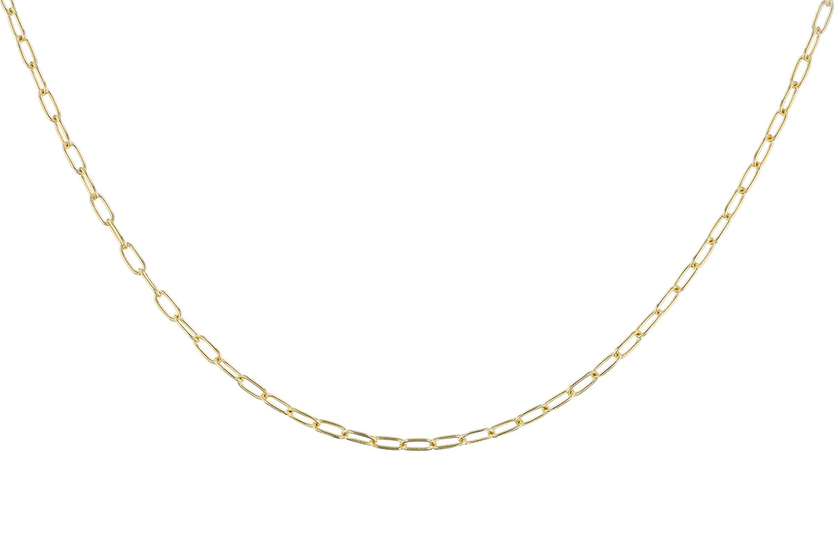 E283-24424: PAPERCLIP SM (18IN, 2.40MM, 14KT, LOBSTER CLASP)