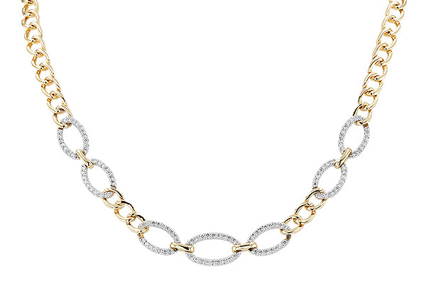 F283-20769: NECKLACE 1.12 TW (17")(INCLUDES BAR LINKS)