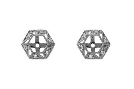 L009-63469: EARRING JACKETS .08 TW (FOR 0.50-1.00 CT TW STUDS)