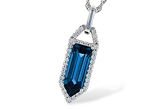 A282-29824: NECK 2.95 LONDON BLUE TOPAZ 3.12 TGW