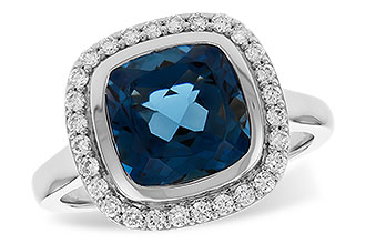 A283-25306: LDS RG 3.85 LONDON BLUE TOPAZ 4.15 TGW (9MM LBT)