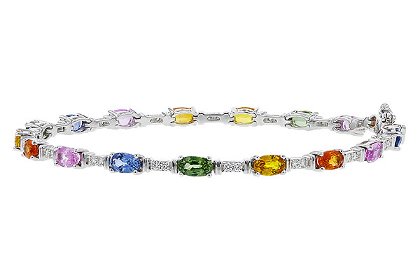 E284-11715: BRACELET 4.76 MULTI-COLOR SAPPH 5.08 TGW (7")