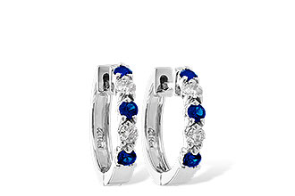 F010-48933: EARRINGS .33 SAPP .52 TGW