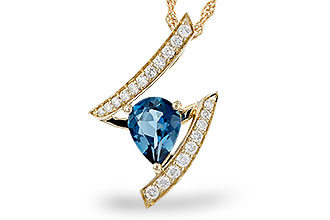 H284-10760: NECK 1.04 LONDON BLUE TOPAZ 1.23 TGW (8x6MM)